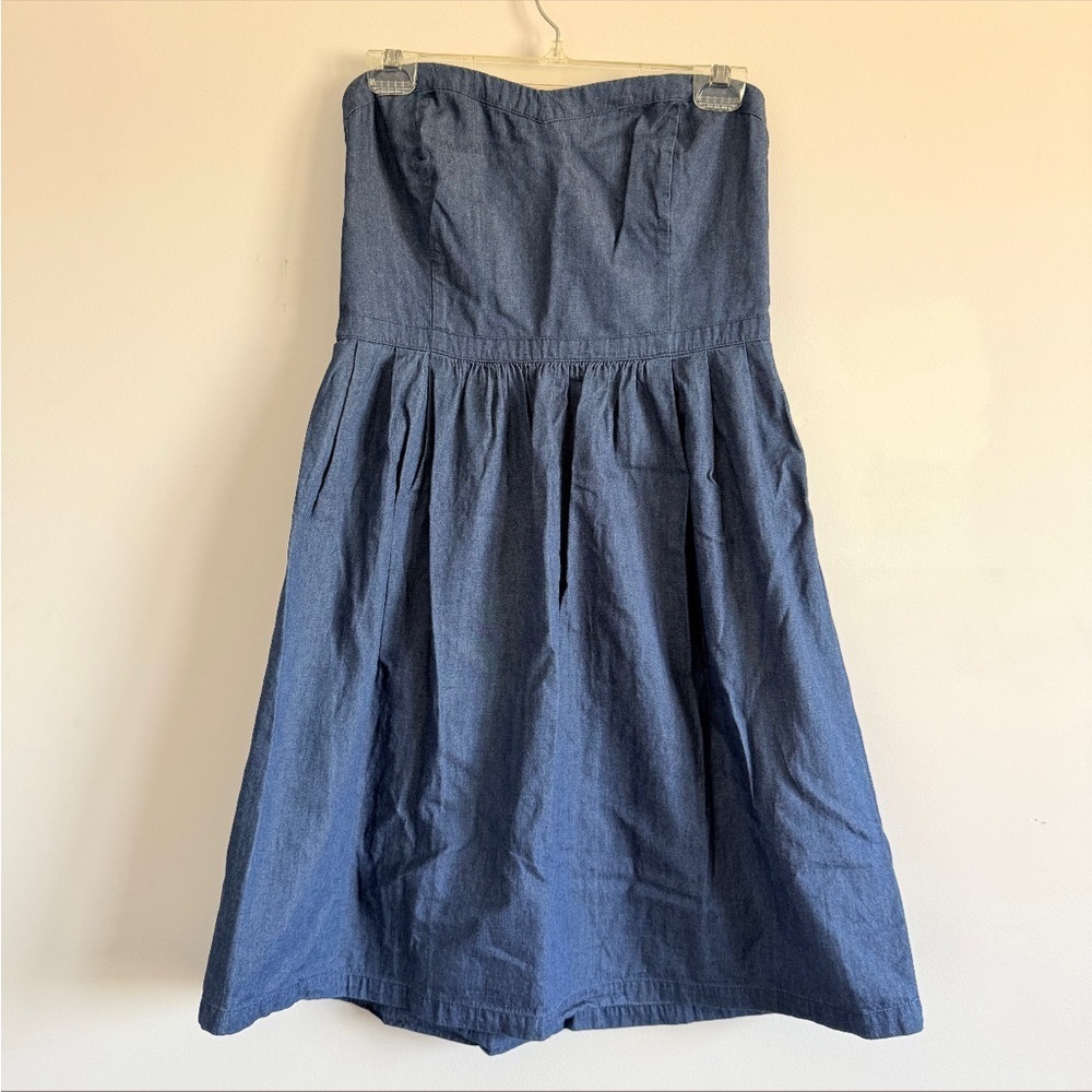 Old Navy Strapless A-Line Denim Dress with Sweetheart Neckline